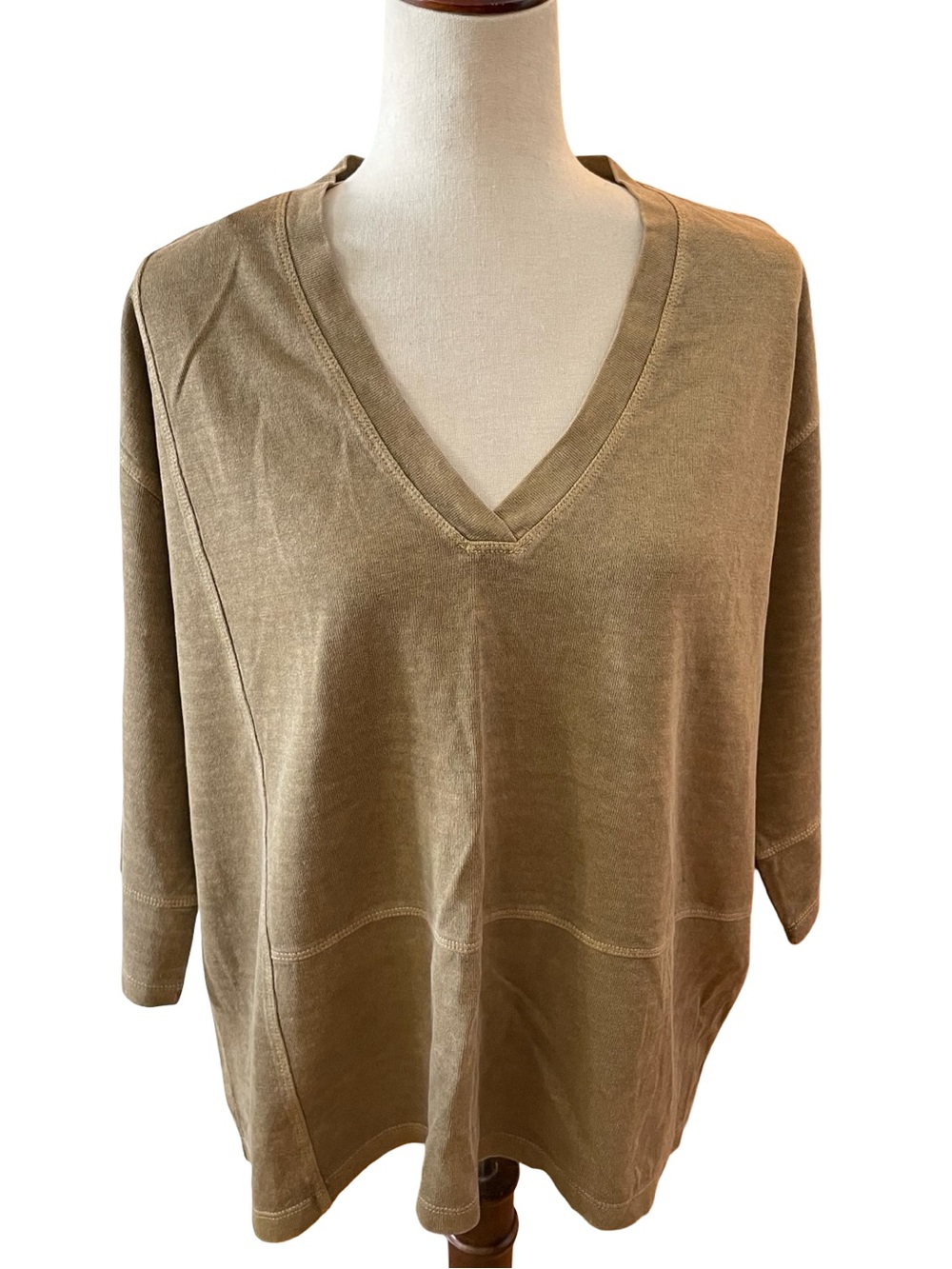 POETRY HEMP BLEND BRONZE GREEN TOP NEW WITH TAGS